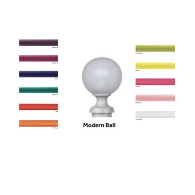 Pole with Modern Ball Finials