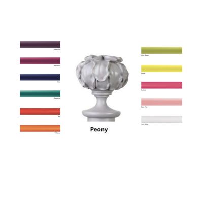 Pole with Peony Finials