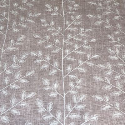 Pale pink embroidered fabric remnant - Prestigious Textiles