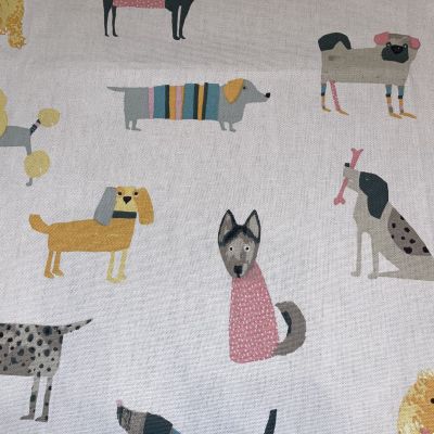 Dogs fabric remnant