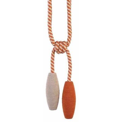 Jazz Orange/Linen double skittle tieback