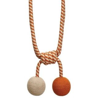 Jazz Orange/Linen double ball tieback