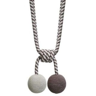 Jazz Grey/Silver double ball tieback