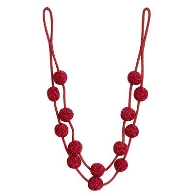 Opus pompom tieback Brick Red