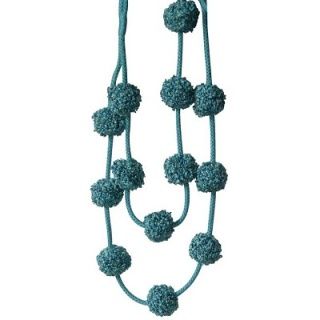 Opus pompom tieback Peacock