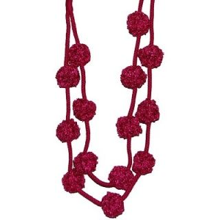 Opus pompom tieback Fuschia