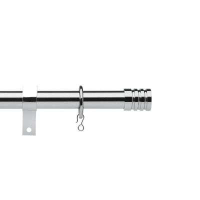 Universal Chrome Pole with Barrel Finials