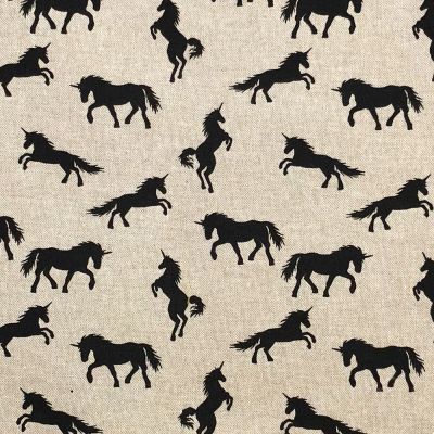 Linen Unicorns Black