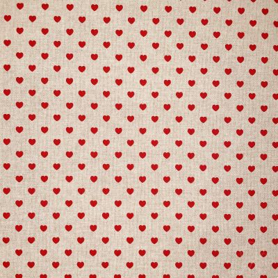 Linen Hearts Red