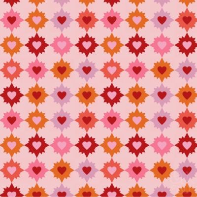 Digital Cotton Pop Hearts