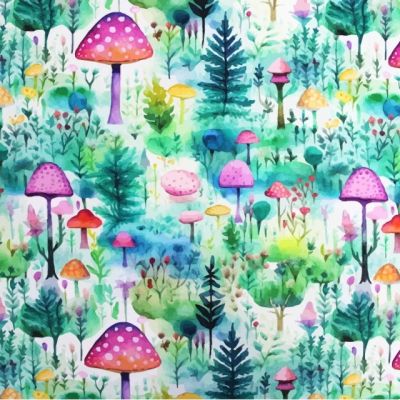 Digital Cotton Mushroom Forest