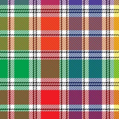 Digital Cotton Tartan White / Multi